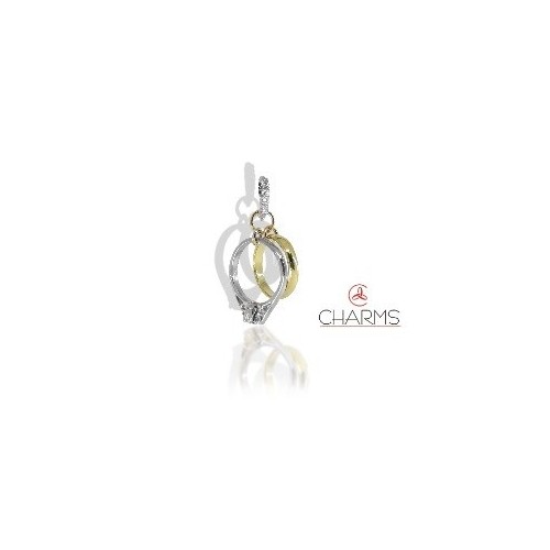 Charm Anelli con Diamanti in Oro 18 kt