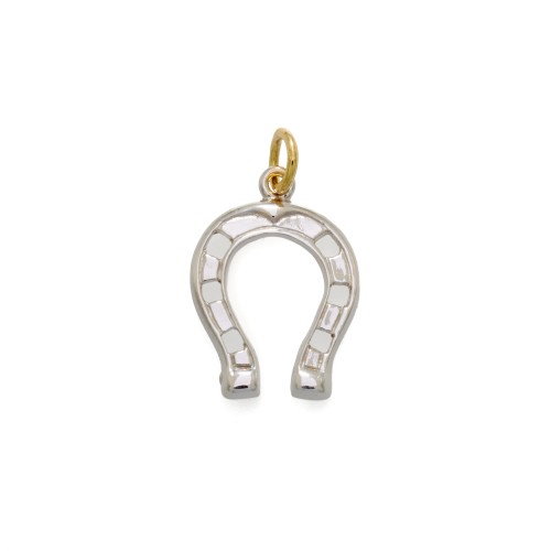 Charm Ferro di Cavallo in Oro Bianco 18k