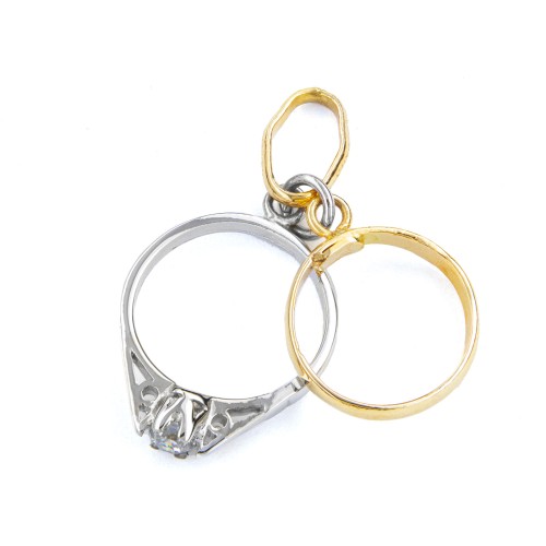 Charm Coppia di Anelli in Oro 18 Kt