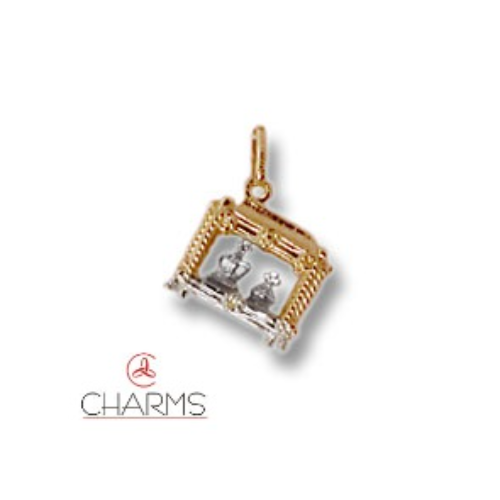 Charm Teca con corone in Oro