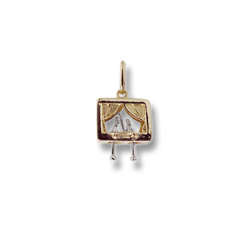 Charm Teatrino con marionette in Oro 750 ‰