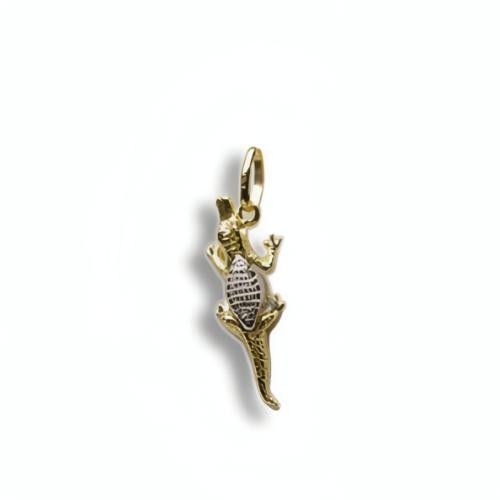 Charm Coccodrillo snodato in Oro