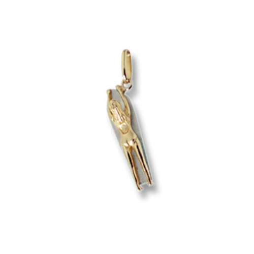 Pendente Charm Surfista in Oro